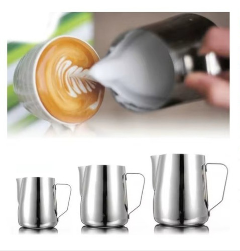 Stainless steel milk jug - steel,