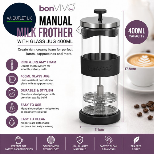 Bonvivo manual milk frother - milk,