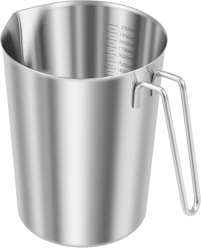 Stainless steel milk jug - steel,