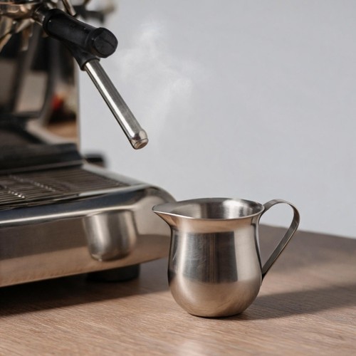 Stainless steel milk frother - steel,
