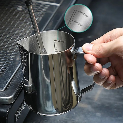 Stainless steel milk jug - steel,